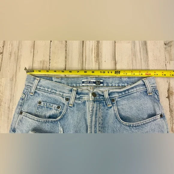 VTG 90s GAP Jeans Easy Fit USA Made Mens 34x34 Medium Wash Straight High Waist - Picture 5 of 12